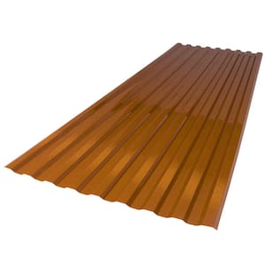 26 in. x 6 ft. Corrugated Polycarbonate Roof Panel in Copper