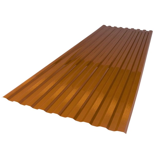 Suntuf 26 in. x 6 ft. Corrugated Polycarbonate Roof Panel in Copper