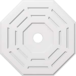 1 in. P X 12-3/4 in. C X 32 in. OD X 4 in. ID Westin Architectural Grade PVC Contemporary Ceiling Medallion