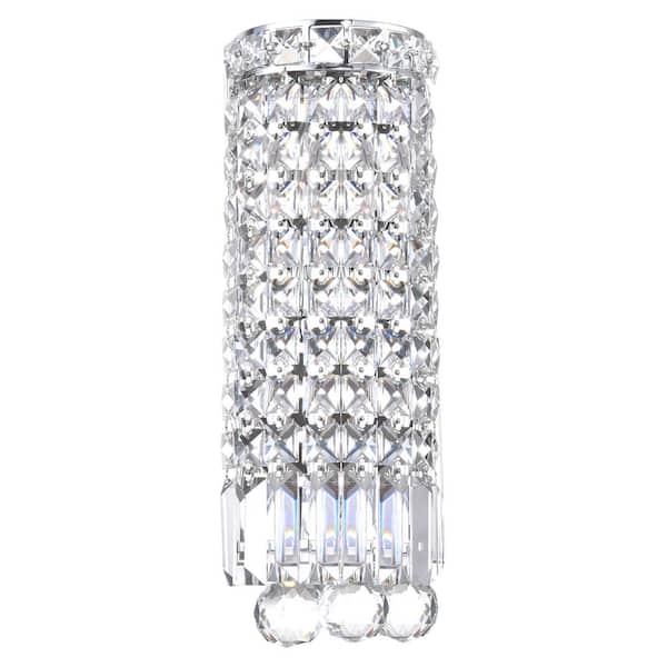 CWI Lighting Colosseum 2 Light Bathroom Sconce With Chrome Finish