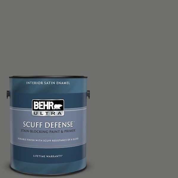 BEHR ULTRA 1 gal. Home Decorators Collection #HDC-AC-17A Welded Iron Extra Durable Satin Enamel Interior Paint & Primer