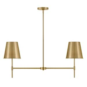 Blake 2-Light Lacquered Brass Cone Chandelier