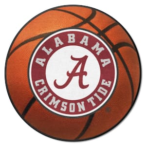 Alabama Crimson Tide Orange 27 in. Basketball Area Rug