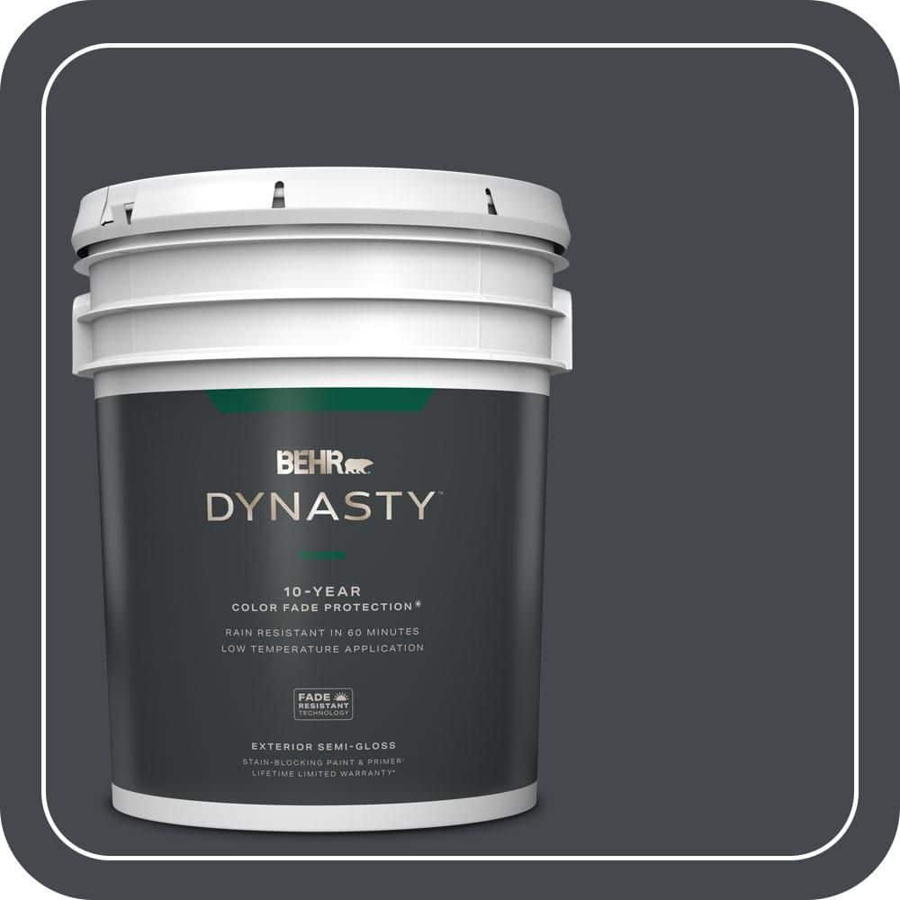 5 gal. #N490-7 Ink Black Semi-Gloss Exterior Stain-Blocking Paint & Primer price history on PriceWatchPro