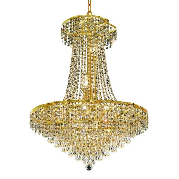 Elegant Lighting 15-Light Gold Chandelier with Clear Crystal