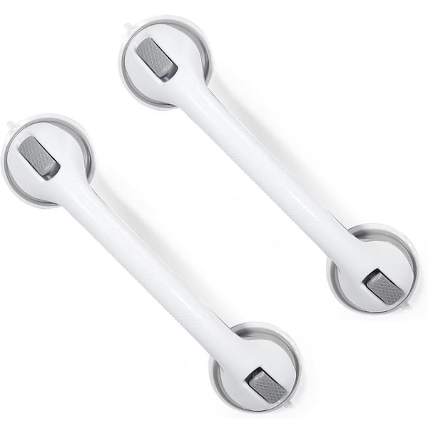 16 in. Heavy Duty Suction Cup Grab Bars for Bathtubs and Shower Safety, 2-Pack