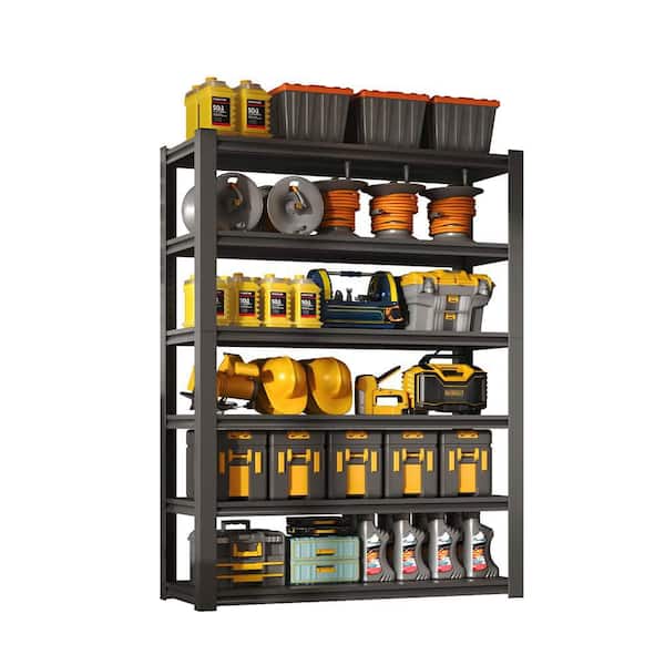 6-Tier Metal Plant Stand Adjustable Heavy Duty Shelving Unit and Storage Rack Garage Storage Shelves 48 in. W x 82 in. H