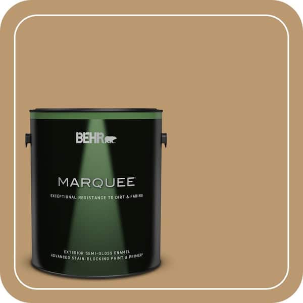 BEHR MARQUEE 1 gal. #ECC-24-1 Amber Leaf Semi-Gloss Enamel Exterior Paint & Primer