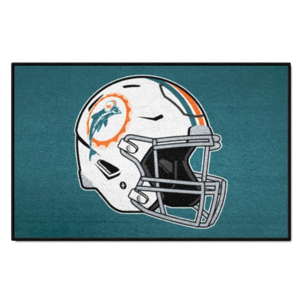 FANMATS Miami Dolphins Aqua 2 ft. x 3 ft. Starter Mat Area Rug