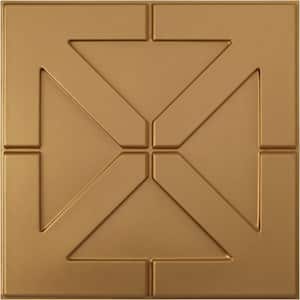19 5/8 in. x 19 5/8 in. Xander EnduraWall Decorative 3D Wall Panel, Gold (12-Pack for 32.04 Sq. Ft.)