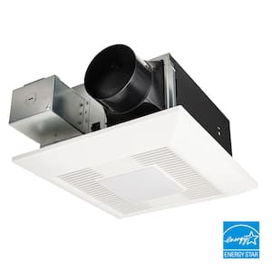 WhisperFit DC/Flexible Color Temp LED Pick-A-Flow 50,80,110 CFM ENERGYSTAR Quiet EZ Install Ceiling Bathroom Exhaust Fan