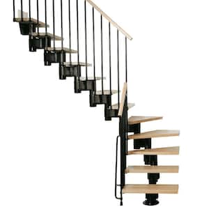 Kompact 29 in. Black Modular Staircase "L" Kit