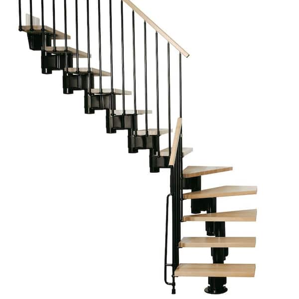 Arke Kompact 29 in. Black Modular Staircase "L" Kit