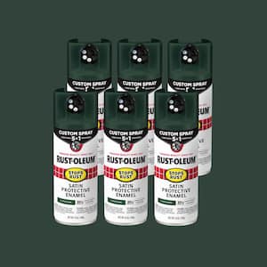 12 oz. Custom Spray 5-in-1 Satin Hunter Green Spray Paint (Case of 6)