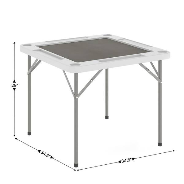 Carnegy Avenue Silas Classic 34.5 in. L Square 4-Player White Top