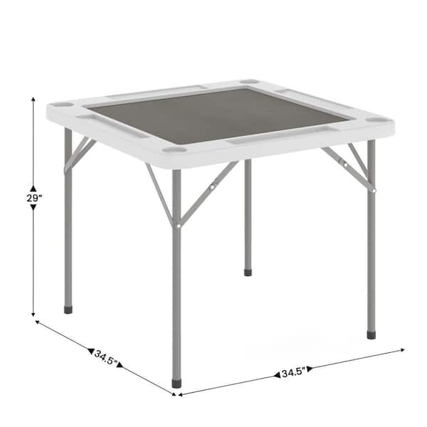 Carnegy Avenue Silas Classic 34.5 in. L Square 4-Player White Top