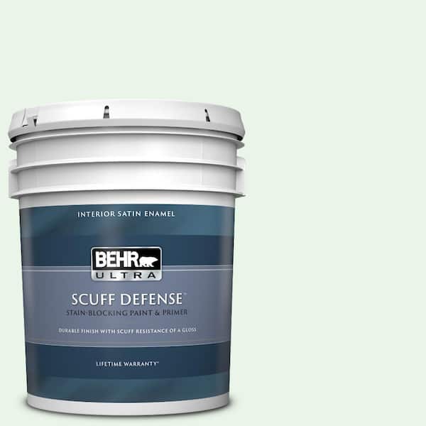 BEHR ULTRA 5 gal. #460A-1 Bubble Extra Durable Satin Enamel Interior Paint & Primer