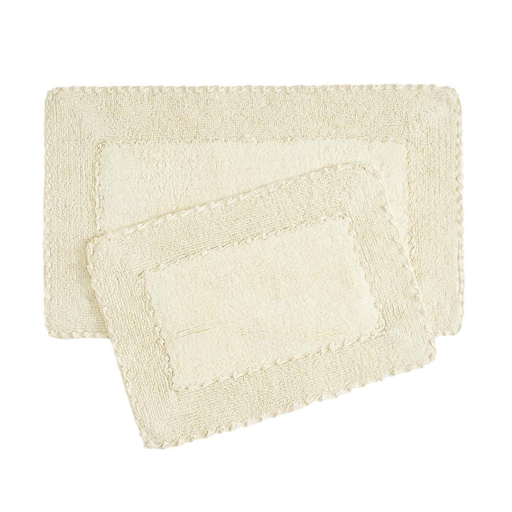 Reviews for Laura Ashley Ruffle Cotton Border Soft Yellow 2- Piece Bath ...