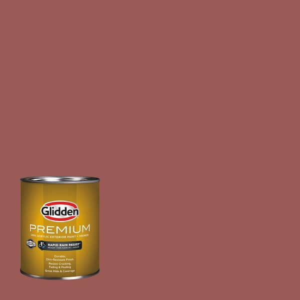 Glidden Premium 1 qt. PPG1056-6 Fire Weed Satin Exterior Latex
