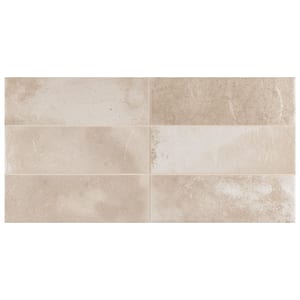 Kings Raku Cream 7-7/8 in. x 15-3/4 in. Ceramic Wall Tile (10.71 sq. ft./Case)