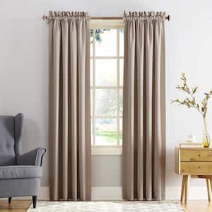 Gregory Stone Polyester 54 in. W x 108 in. L Rod Pocket Room Darkening Curtain (Single Panel)