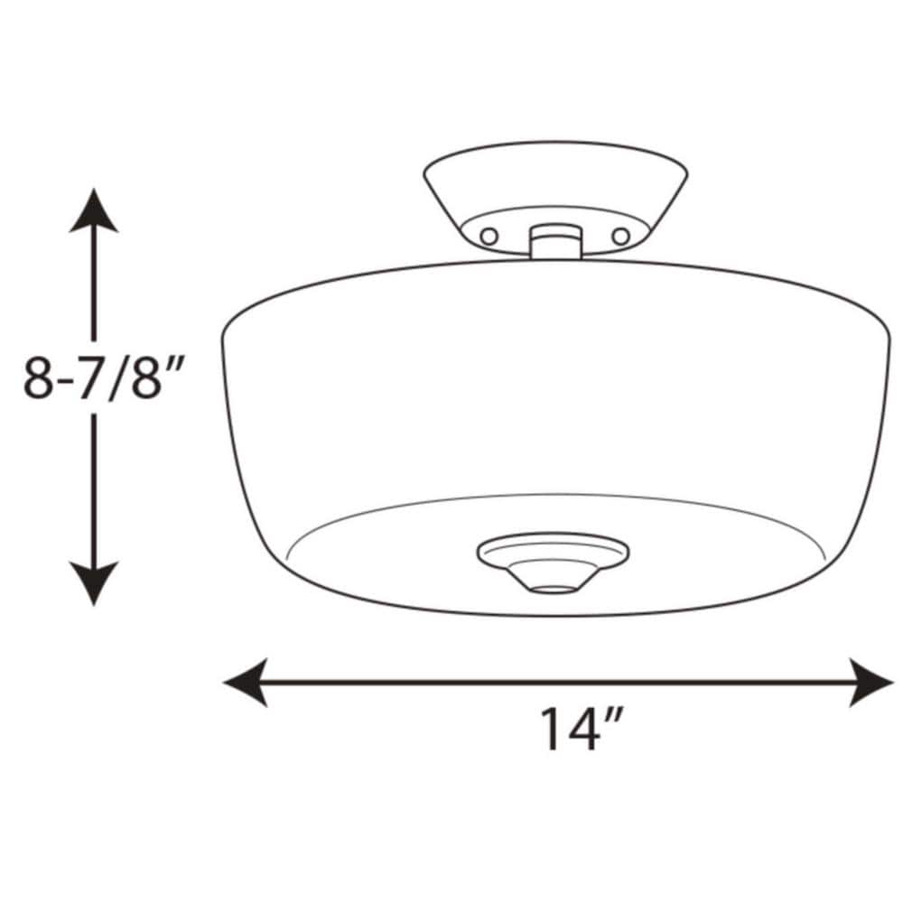 Leap 20" Brushed Nickel Semi-Flush Mount with Etched Glass Shade