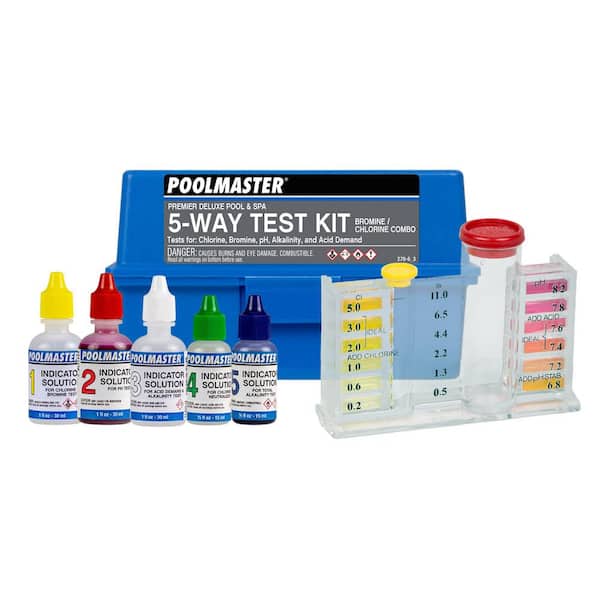 Poolmaster 5-Way Swimming Pool and Spa Water Test Kit with Case