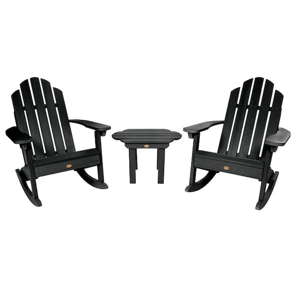 Classic Wesport Black 3-Piece Recycled Plastic Patio Conversation Set