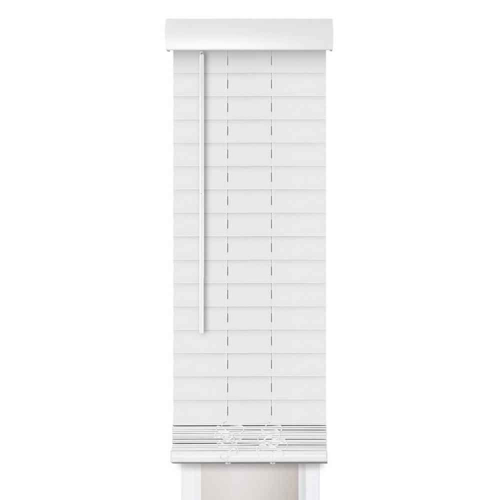 Smooth White Cordless Room Darkening Faux Wood Sidelight Blind with 2 in. Slats - 9.25 in. W x 72 in. L price history on PriceWatchPro