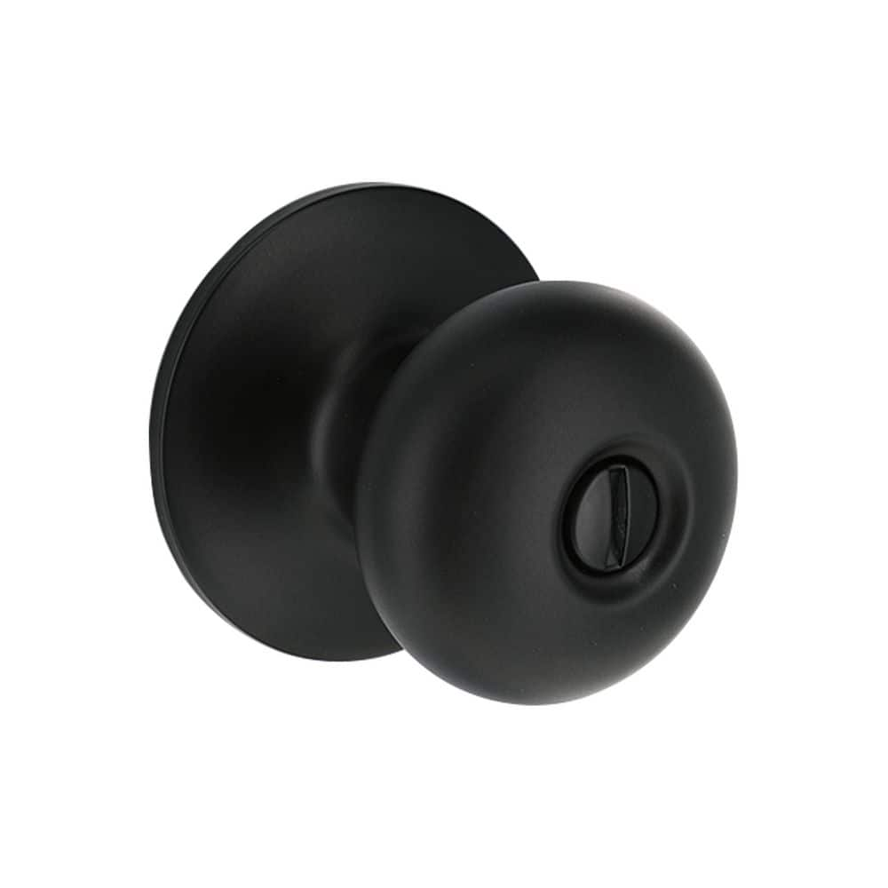 Defiant Round Matte Black Bedbath Door Knob 32tfx910b The Home Depot 0677