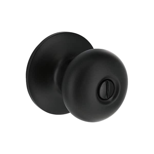 Defiant Round Matte Black Bed/Bath Door Knob