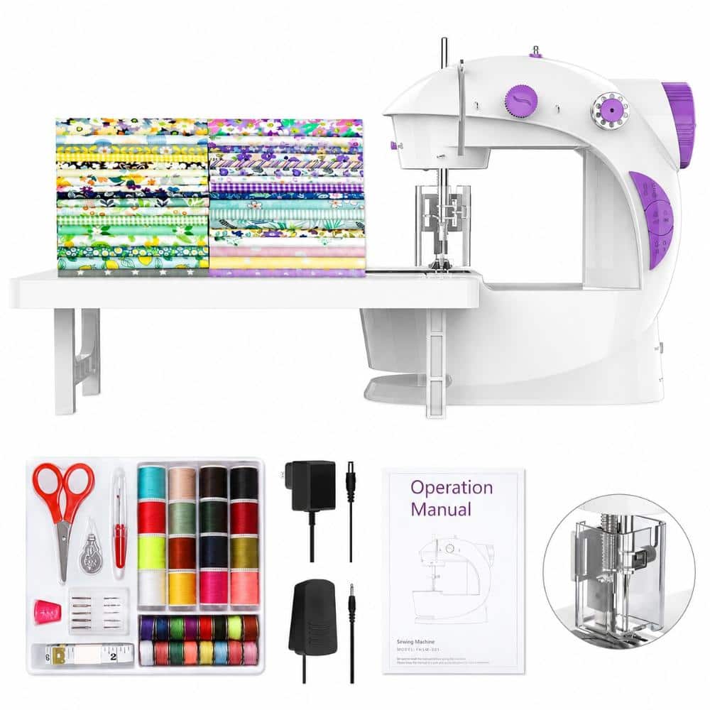 Mini Sewing Machine for Beginners with Finger Guard, Foot Pedal, Extension Table and Full Sewing Kit price history on PriceWatchPro