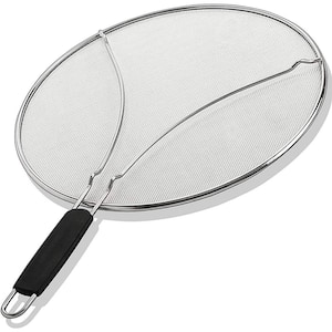 Stainless Steel Splatter Screen for Frying Pan Cover Oil Splash when Sizzling Bacon, Cooking Fried Chicken or Popcorn