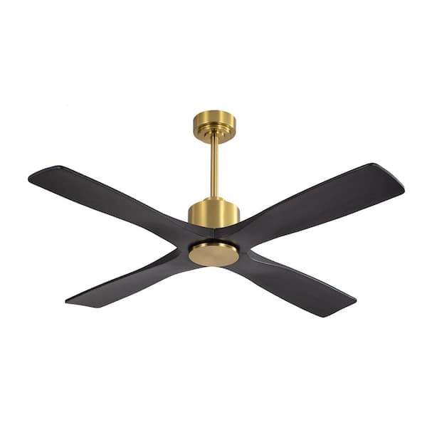 MLiAN 54 in. Indoor Ceiling Fan for Bedroom or Living Room, Gold and Black