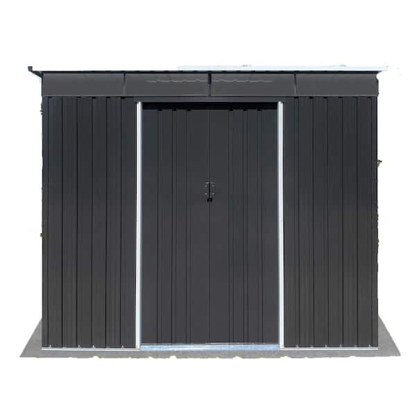 8 ft. W x 6 ft. D Metal Shed with Vents and Lockable Doors (48 sq. ft.)