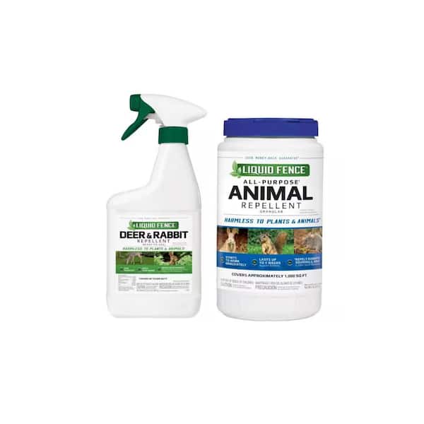 32 oz. Ready-to-Use Deer and Rabbit Repellent plus 2 lbs. Granule All Purpose Animal Repellent Combo