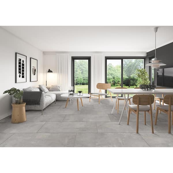 Florida Tile Home Collection Crete Gray Matte 24 in. x 48 in