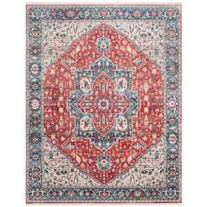 Vintage Persian Red/Blue 8 ft. x 10 ft. Oriental Area Rug