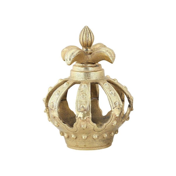 Renwil Elizabeth Crown Decorative Statue in Brass Gold