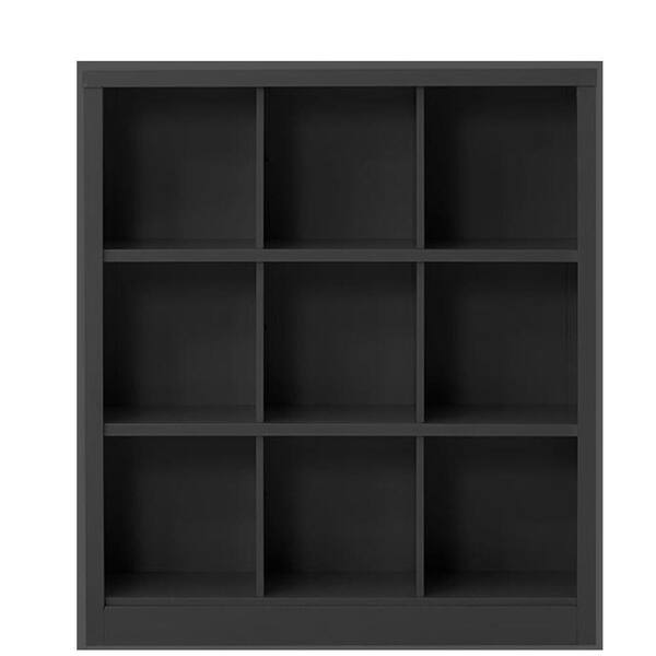 Home Decorators Collection Lachlan 40.5 in. x 46 in Black 9-Cube Storage Organizer