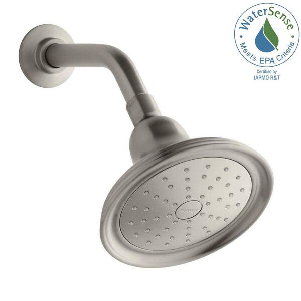 KOHLER Devonshire 1-spray Single Function 2.0 GPM Katalyst Showerhead in Vibrant Brushed Nickel