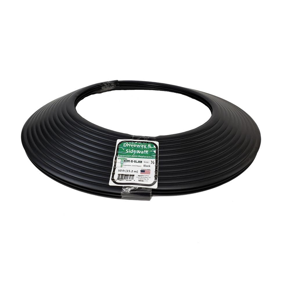 Trim-A-Slab 1/2 in. x 25 ft. Concrete Expansion Joint in Black 3639
