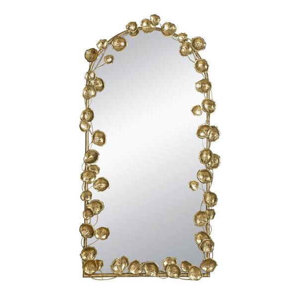 Miscool Anky 29.1 in. W x 51.4 in. H Iron Framed Gold Wall Mounted Decorative Mirror
