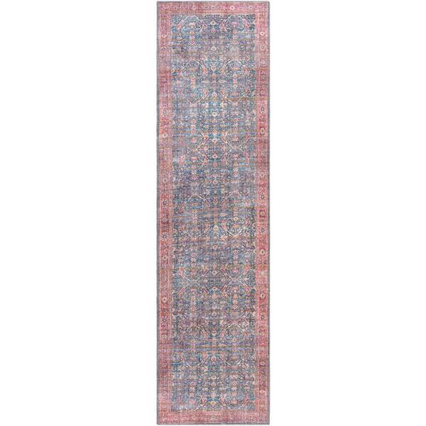 Livabliss Hampton Denim 3 ft. x 7 ft. Traditional Indoor Machine-Washable Runner Rug