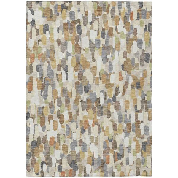 Chantille Machine Washable Indoor/Outdoor Abstract ACN2451 Beige 5 ft. x 7 ft. 6 in. Area Rug
