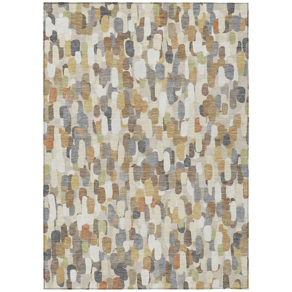 Chantille Machine Washable Indoor/Outdoor Abstract ACN2451 Beige 9 ft. x 12 ft. Area Rug