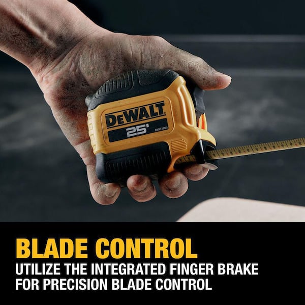 DEWALT - 25 ft. x 1-1/8 in. Tape Measure with Finger Brake