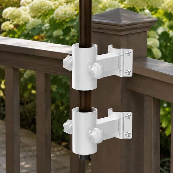 deck mount patio umbrella base 304 Stainless Steel Mount, Umbrella Holder, Post White Secure your Midtown cantilever umbrella with The Wood Deck Base Plate Adjustable Outdoor Deck Umbrella Stand