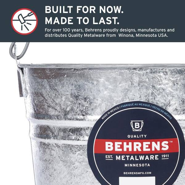 Behrens 2.75gal Cleaning Pail with Wood Handle White