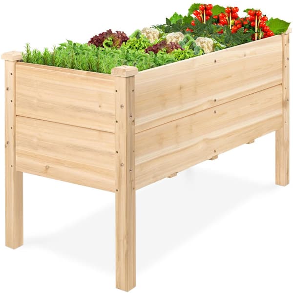 4.0 ft. x 2.0 ft. x 2.5 ft. Natural Fir Wood Elevated Garden Bed
